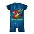 thumbnail image 6 of Geometry Dash Baby Boy Girl Short Sleeve Romper Clothing Set Print Cartoon Baby Summer One Piece Jumpsuit, 6 of 8