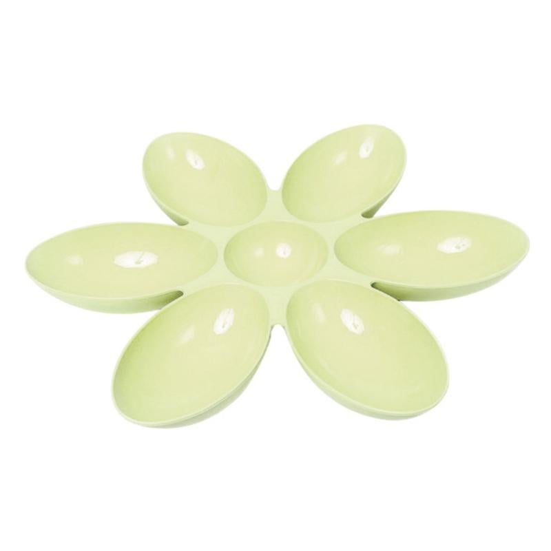 Ame 6 in 1 Pet Bowls 16.54" for Cats Dogs Petal Shape Water Food Feeder Bowls Feeding 6 Pets at the Same Time