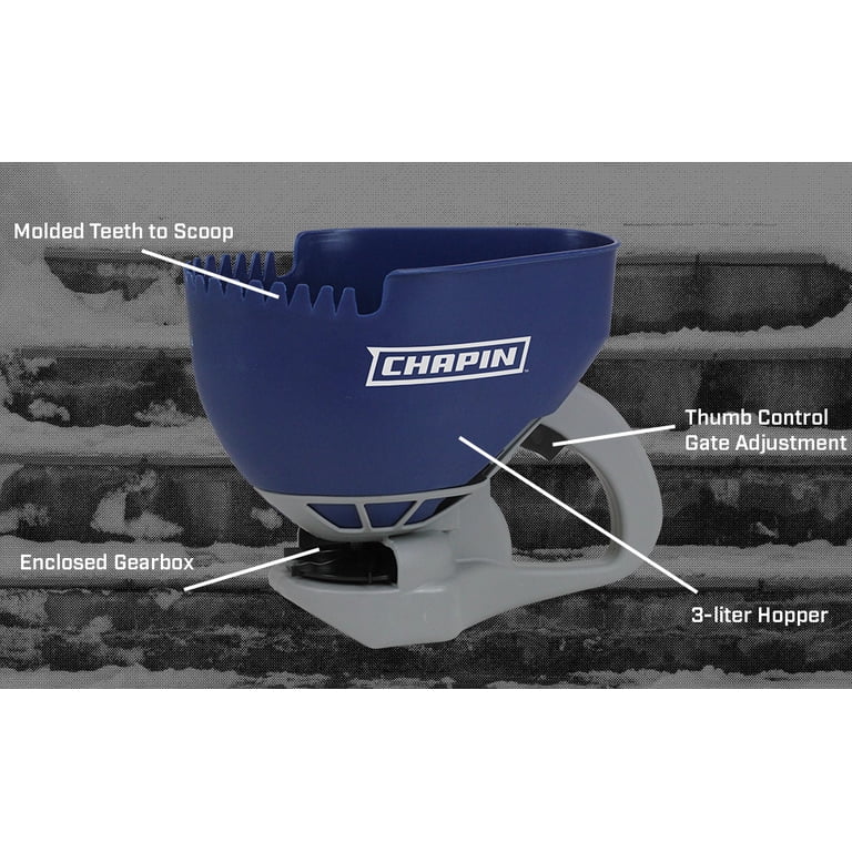 Chapin, Ice Melt Hand Crank Spreader, 8705A, 3-Liter capacity