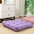 thumbnail image 3 of Square Thicken Floor Cushion,Cotton Linen Thick Meditation Pillow ,22x22 Inch,Purple, 3 of 8