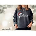 thumbnail image 3 of Believe Christmas Santa Hat Sweatshirt, 3 of 10
