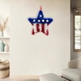 thumbnail image 3 of 11 Inch 4th of July Tinsel Wreath for Front Door Patriotic Decorations Glitter Star Shape Red White and Blue American Flag Wreaths for Independence Day Memorial Day Wall Window Home Party Supplies, 3 of 6