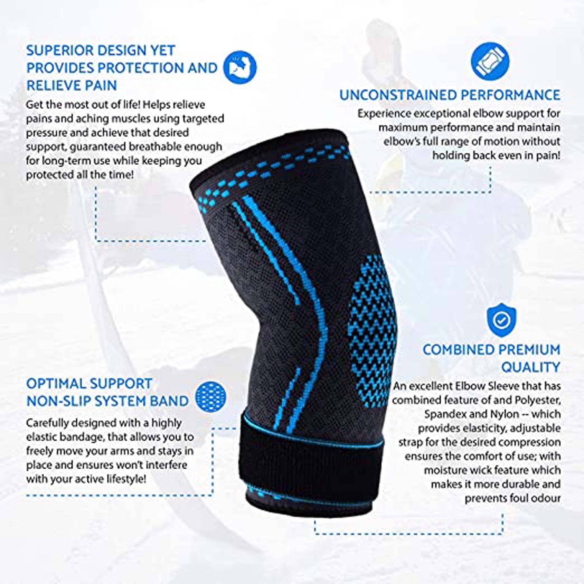 Buy Elbow Brace for Men, Tennis Golfers Elbow Brace Wrap Arm Support