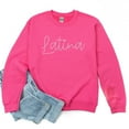 thumbnail image 3 of Embroidered Latina Cursive - Women's Graphic Sweatshirt, 3 of 11