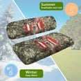 thumbnail image 5 of Yuyamidu Deer Golf Cart Seat Covers Full Set of 2 Camo Hunting Golf Cart Bench Seat Cover Back Rest Cover Protector Fits Most Club Cars Golf Carts, American Flag, 5 of 7