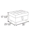 thumbnail image 3 of Faux Leather Storage Ottoman Bench, Storage Chest, Foot Rest Stool, Red, 3 of 6