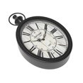 thumbnail image 3 of Reloj de pared Mterry pequeño, retro, ovalado, diseño antiguo, negro, 3 of 7