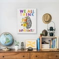 thumbnail image 5 of Therapy Office Poster Canvas Wall Art for Office Home Decor - Neurodiversity We All Think Differently Canvas Print Wall Art Floral Brain Painting Ready to Hang - Easel & Hanging Hook 12x15 Inch, 5 of 5