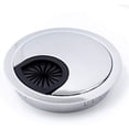 thumbnail image 1 of 2-Pack Desk Grommet for Wire Organizer - Bright Silver, 2-3/8" Hole, GBT60-2, 1 of 4