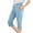 Light Blue-kids shorts, variant on MKOSPLRT Capri Pants for Kids 5-13 Years Elastic Waist Drawstring Joggers Solid Split Hem Capris Casual Workout Running Capris with Pickets