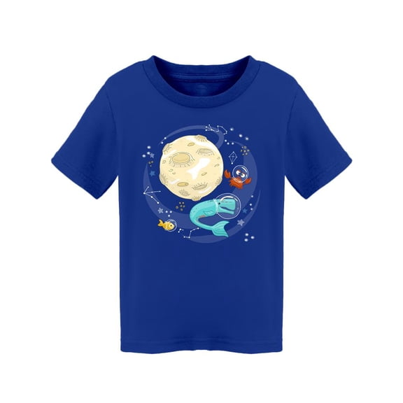 Whale Swimming On Space T-Shirt Toddler -Image by Shutterstock,  3 Toddler