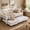 1#White, variant on Zimtown Daybed with Trundle Included, Twin Size Metal Daybed Frame with Pull out Trundle Bed, No Box Spring Needed,Black