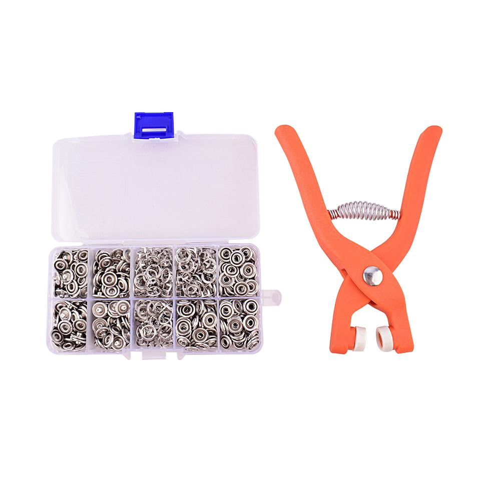 50 Sets Snap Fasteners Kit Too Prong Pliers Kit Snap Fastener Pliers