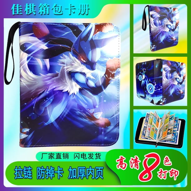 Nuevo juego de cartas de batalla de dibujos animados de Pokémon, carpeta con cremallera, soporte para tarjetas, colección de tarjetas de juego Cas Vmax, juguetes de regalo