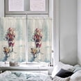 thumbnail image 4 of Christmas Kitchen Curtain 2 Panels Curtains 54 Inch Length, Xmas Santa Deer Snowflake Winter Curtains Rod Pocket Curtains Window Drapes Treatment Window Cafe Curtains, 4 of 5