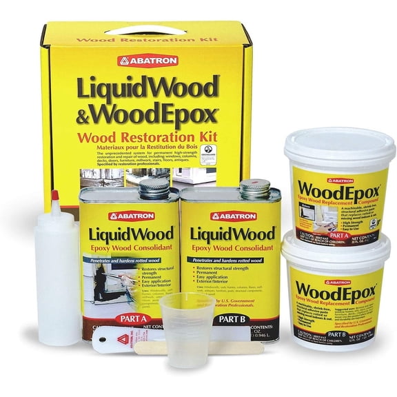 Abatron WR4QKR 4 Quart LiquidWood and WoodEpox Epoxy Wood Repair Restoration Kit