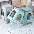 thumbnail image 3 of Taburete de plástico grueso, silla para el hogar, taburete cuadrado, banco de plástico para adultos, taburete alto simple, taburete apilable, 3 of 5