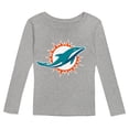 thumbnail image 2 of Preschool Heather Gray Miami Dolphins Long Sleeve T-Shirt and Pants Sleep Set, 2 of 5