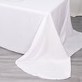 thumbnail image 3 of BalsaCircle 90" x 156" Polyester Rectangular Tablecloth Rounded Corners White, 3 of 8
