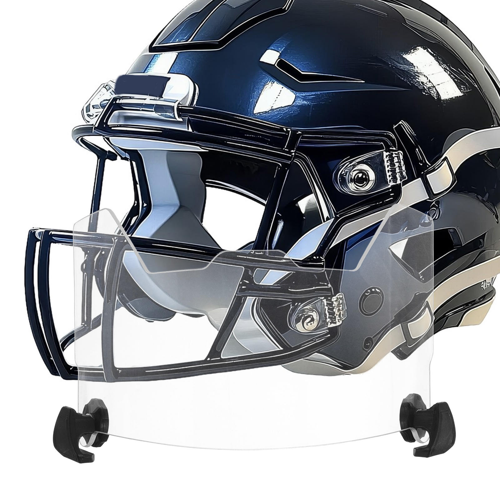 FOMIYES Clear Football Visor UV Scratch Resistant Transparent Nylon