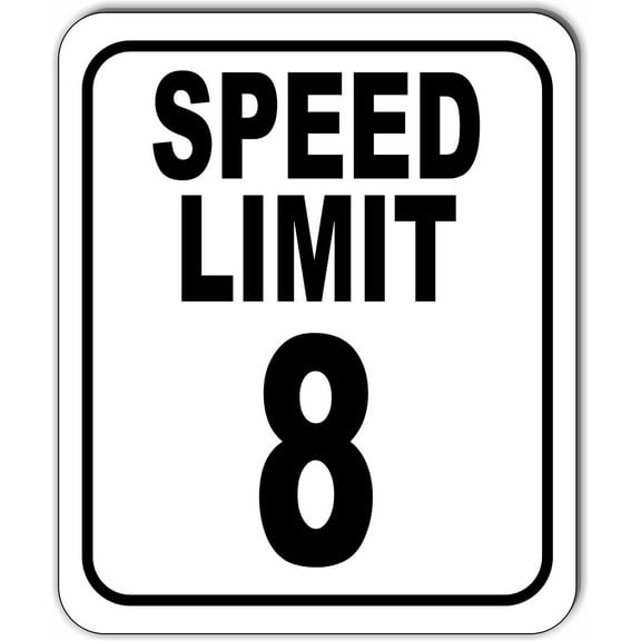 Speed limit 8 Aluminum Composite Sign, 20"x24"