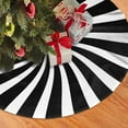 thumbnail image 5 of Falda para árbol de Navidad con remolino de caramelo en blanco y negro, tapete navideño, adornos para fiestas navideñas, decoración para el hogar, 36 pulgadas, 5 of 5