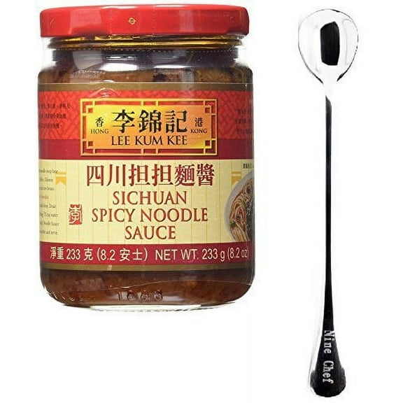 NineChef Bundle - Lee Kum Kee Sauce (Sichuan Spicy Noodle Sauce (?????) 3 Bottle) 1 NineChef Brand ChopStick