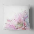 thumbnail image 2 of Designart Lovely Pink Flowers - Abstract Floral Throw Pillow - 18x18, 2 of 5