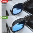 2pcs BlackCar Rearview Mirror Rain Eyebrow Visor Carbon Fiber Car
