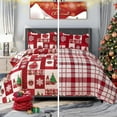 thumbnail image 6 of Green Essen Christmas Quilts Twin Christmas Tree Bedspread Lightweight Coverlet Festive Bedding Plaid Home Decor, 6 of 6