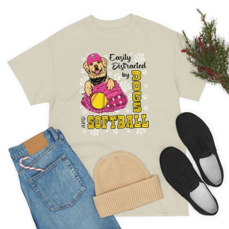 Familyloveshop LLC Easily Distracted By Dogs and Softball R1140202c1