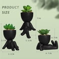thumbnail image 5 of 3 Plantas Suculentas Artificiales CHAO Macetas Humanoides Creativas, 5 of 5