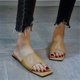 thumbnail image 1 of Verano Mujer Moda Color sólido Zapatillas Sandalias planas Playa Zapatos al aire libre Wmkox8yii  hj789, 1 of 9
