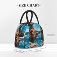 thumbnail image 2 of Balery Ice Blue Coastal Lion Bolsa de Almuerzo para Mujeres, Caja de Almuerzo, Bolsa de Almuerzo Pequeña Impermeable, Tote de Almuerzo Reutilizable con Gran Capacidad, 2 of 6
