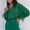Green, variant on Turilly Women Fashion Long Sleeve V-Neck Solid Color Shirt Tops Blouse Shirt