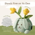 thumbnail image 5 of Phantoscope Happy Easter Rabbit Shaped Throw Pillow, Teddy Fleece Soft Flower Pot Decorative Pillow, Green 8 x 8.5 Inches for Couch Sofa Bed Chair, 5 of 6