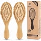 thumbnail image 1 of wonima11 Pack of 2 Hair Brush with Natural Boar Bristles, Massages Scalp Anti-Static Hair Detangle for All Types, Lightweigh (Oval), 1 of 1