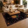 thumbnail image 3 of Gelasgo Celestial Sun Zodiac Velvet Area Rug, Astrology Star Sign Decorative Carpet, Vintage Boho Indoor Floor Mat for Bedroom Living Room Office Dorm Home Decor, 3 of 5
