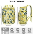 thumbnail image 3 of Sac à Dos Glacière à Imprimé Citron et Fleurs, Sac Isolé Étanche pour l'Été, la Randonnée et les Voyages, 3 of 6