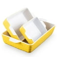 thumbnail image 2 of Ceramic Bakeware Set, of 3 Piece, Yellow Small, Medium & Large Pans, 2 of 5