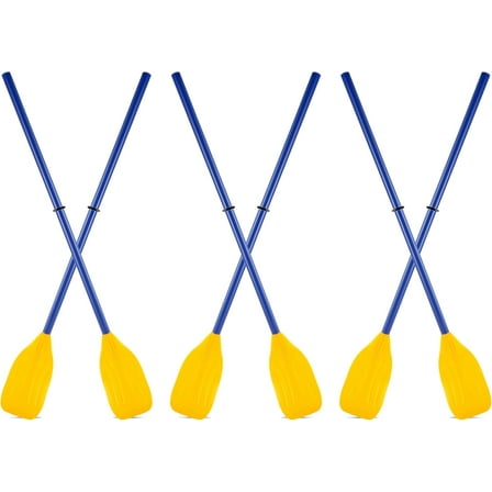 6 Pcs Boat Oars Kayak Paddles PVC Detachable Canoe Paddle, Ribbed French Oar for Inflatable Boat Water Marine Sports Rubber Dinghy