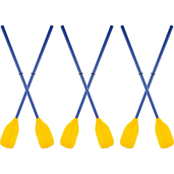 6 Pcs Boat Oars Kayak Paddles PVC Detachable Canoe Paddle, Ribbed French Oar for Inflatable Boat Water Marine Sports Rubber Dinghy