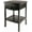 Black, variant on Side Accent Table, 18 inches, Natural,Small Round End Table with Lower Shelf, Nightstand for Small Spaces, Living Room, Bedroom