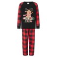 thumbnail image 2 of Hirigin Family Matching Christmas Pajama Set, Reindeer Long Sleeve Tops Elastic Waist Plaid Pants, 2 of 9