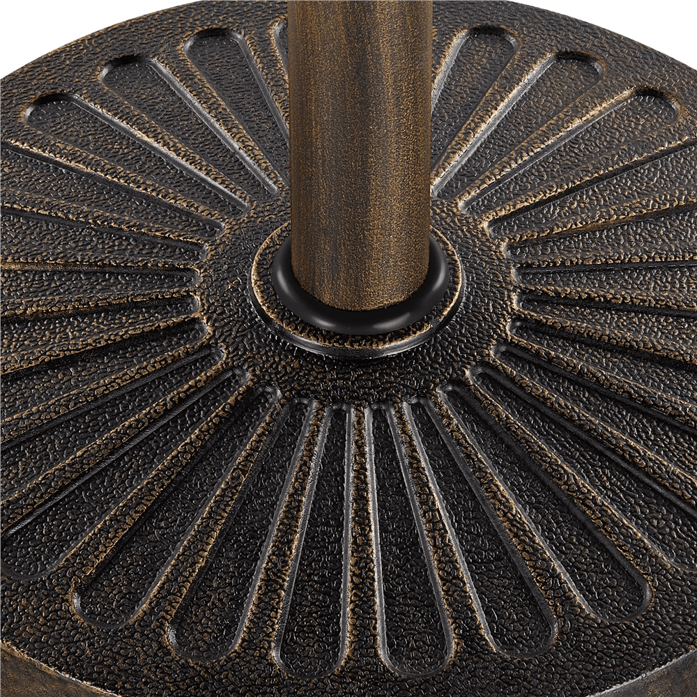 Renwick 27 lbs Bronze Round Resin and Iron Patio Umbrella Base