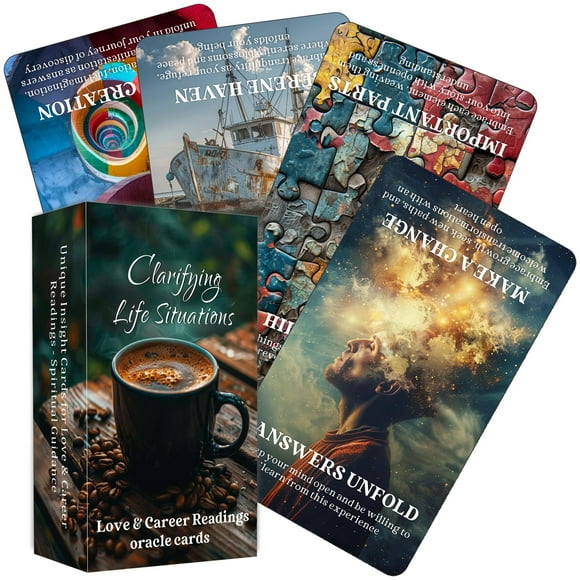 Dpehakmk Aclarando Situaciones De La Vida Tarjetas De Oráculo Amor Y Carrera Baraja De Oráculos Para Principiantes Cubre Todas Las Áreas De La Vida Amor Viaje Espiritual Y Carrera