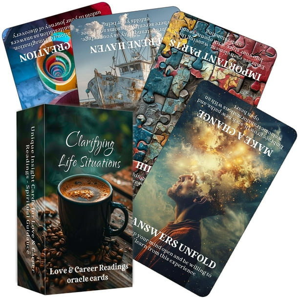 Dpehakmk Aclarando Situaciones De La Vida Tarjetas De Oráculo Amor Y Carrera Baraja De Oráculos Para Principiantes Cubre Todas Las Áreas De La Vida Amor Viaje Espiritual Y Carrera