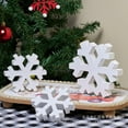 thumbnail image 6 of Christmas Wooden Snowflake Decoration Winter Snowflake Table Label Snowflake Wooden Farmhouse Christmas Layered Tray Decoration Suitable For Christmas Table Stand Kitchen Table Centerpieces Modern, 6 of 7