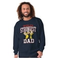 thumbnail image 4 of Popeye Cartoon Worlds Strongest Dad Men's Crewneck Sweatshirt Brisco Brands S, 4 of 6