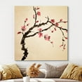thumbnail image 3 of wall26 Canvas Print Wall Art Paint Stroke Smear Japanese Cherry Blossoms Floral Botanical Illustrations Modern Art Chic Nature Relax/Calm Multicolor for Living Room, Bedroom, Office - 12"x12&quo, 3 of 5